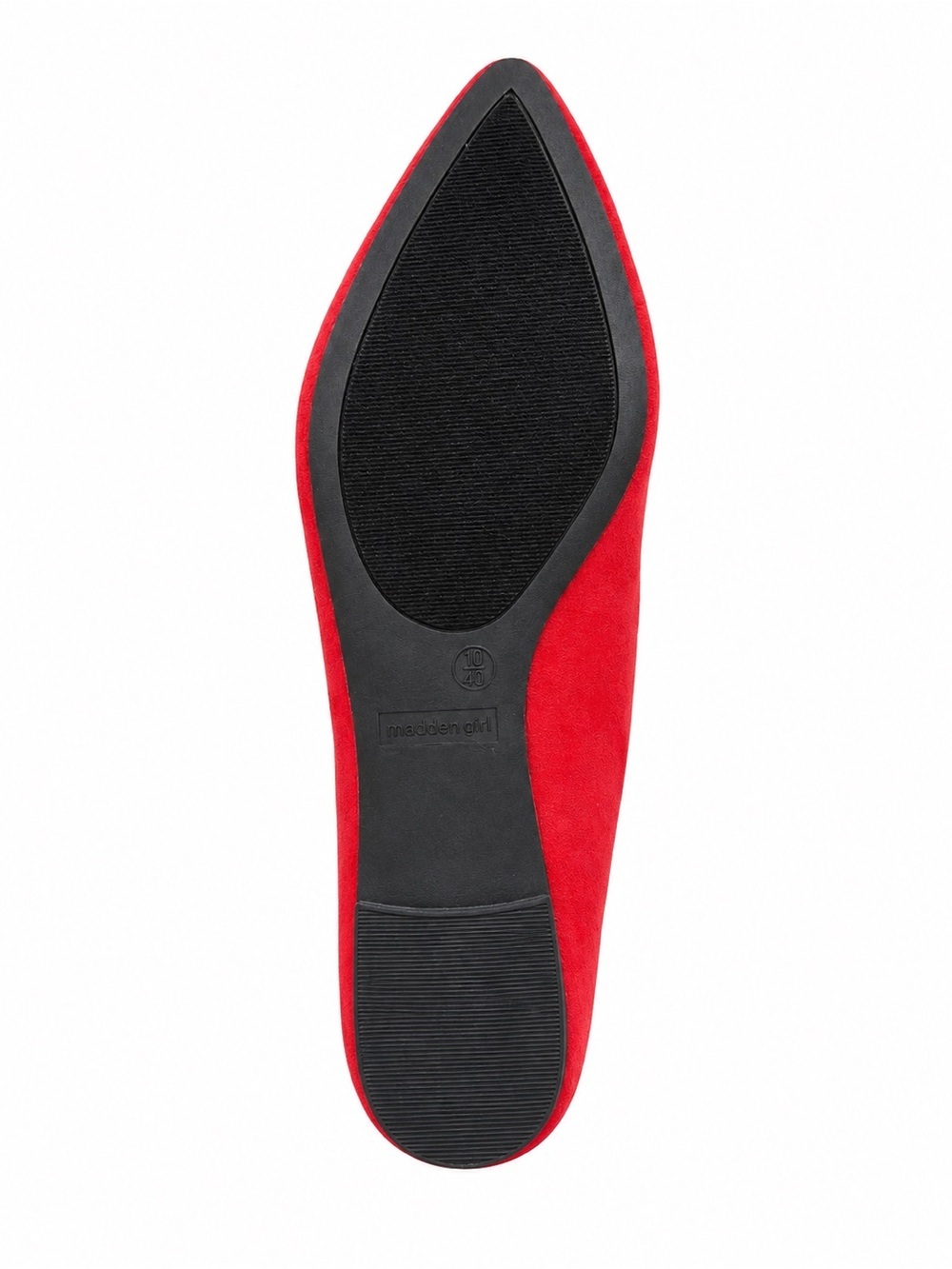Madden Girl Red Faux Suede Pointed Toe Flats Women’s Size 10M  Slip-On Loafers - Picture 6 of 6